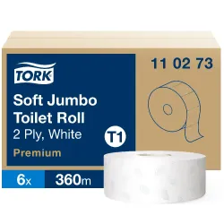 Tork 110273 Papier Toaletowy Jumbo Premium T1 Biały | Les Higiena